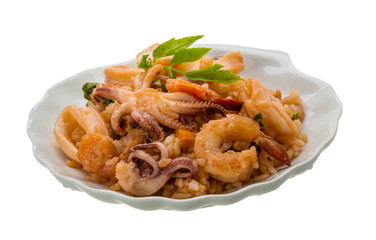 Rice with seafood