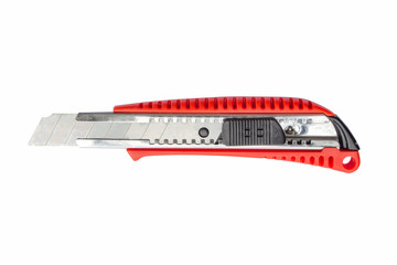 red cutter on isolated white background.