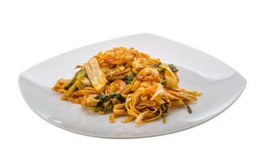 Fried noodles with shrimps