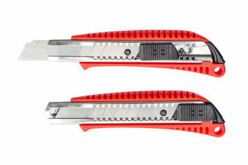 red cutter on isolated white background.