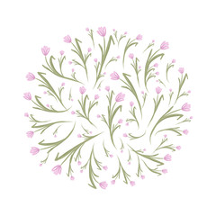 Spring floral frame for your design