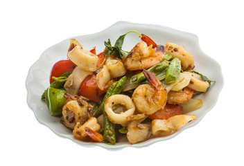 Seafood with vegetables