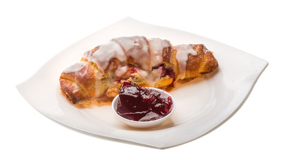 Croissant with jam