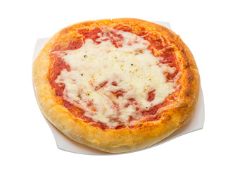 Pizza with tomato and cheese