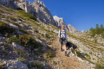 Fototapeta premium hiking with dog