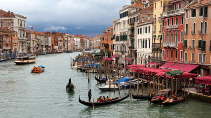 Fototapeta na wymiar Gondola on the Grand Canal - Venice