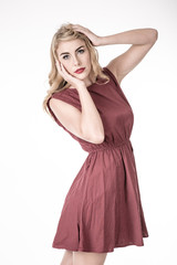 Portrait of beautiful blonde woman