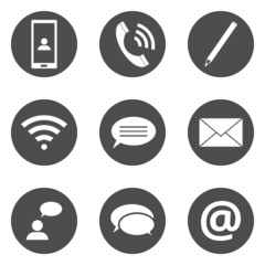 Icons Kommunikation Piktogramme