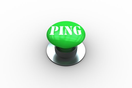 Ping On Digitally Generated Green Push Button