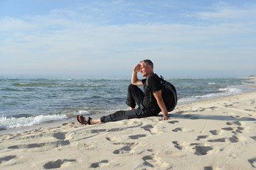 Relaxation on a beach