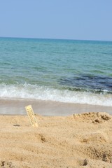 夏の海と温度計