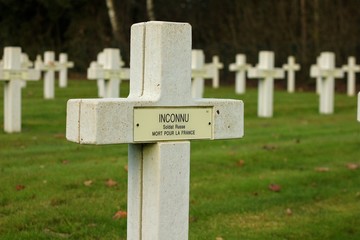 WW1 russian military cemetary in east of France, unknown soldier tomb