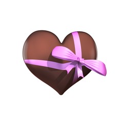 Groot hart van chocola