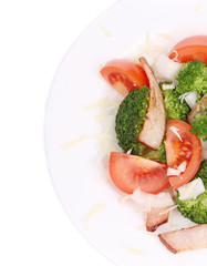 Close up of broccoli salad.