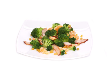 Close up of broccoli salad.