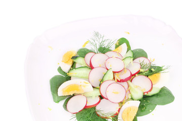 Close up of radish salad.