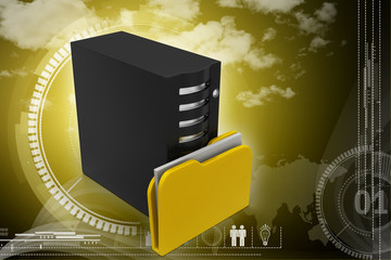 Server with file folder