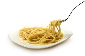 Isolated image of a plate of delicious pasta