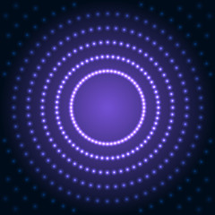 Blue Abstract Background with Lens Flare Dotted Light. Vector