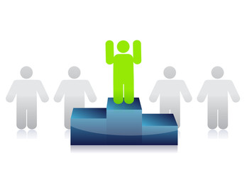 leader from the group illustration design