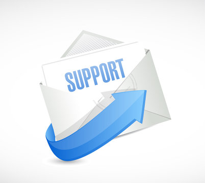 support envelope email illustration design