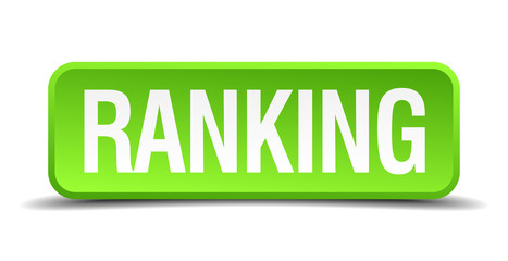 Ranking green 3d realistic square isolated button