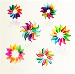 Set of flower designs
