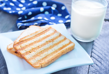 toasts with milk