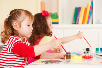 Preschoolers in the classroom