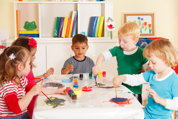 Preschoolers in the classroom