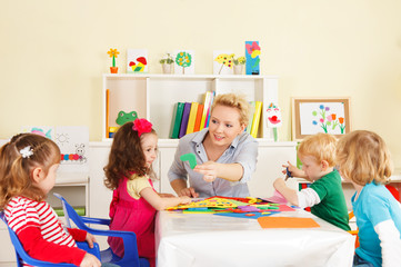 Preschoolers in the classroom