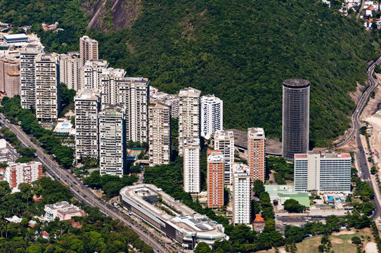 Aerial View of Luxury Highrise Condo Buildings in Rio