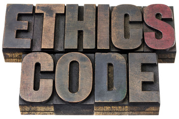 ethics code in wood type