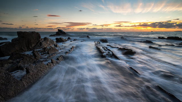 tramonto al mare
