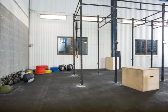 Exercise Equipment At Cross Fitness Box