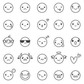 smilies vector icons