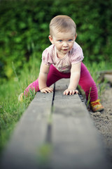 Small girl on the playground