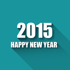 Modern simple Happy new year card (2015)