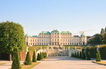 Deurstickers Boven Belvedere Paleis. Wenen. Oostenrijk © Nikolai Korzhov