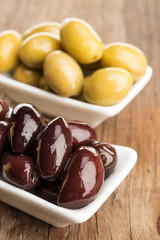 Various olives bowls