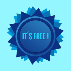 Blue Style Star With Label Sign Free