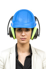 Young woman with protective workwear