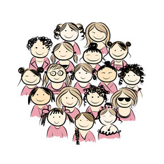 Group of women for your design