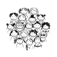 Fototapeta premium Group of women for your design