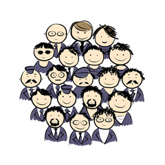 Group of men for your design