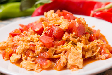 Tomato scrambled eggs
