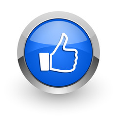 like blue glossy web icon