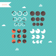 vector colorful metaball round diagram