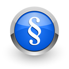 paragraph blue glossy web icon