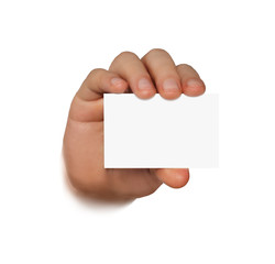Fototapeta premium Hand mit Visitenkarte